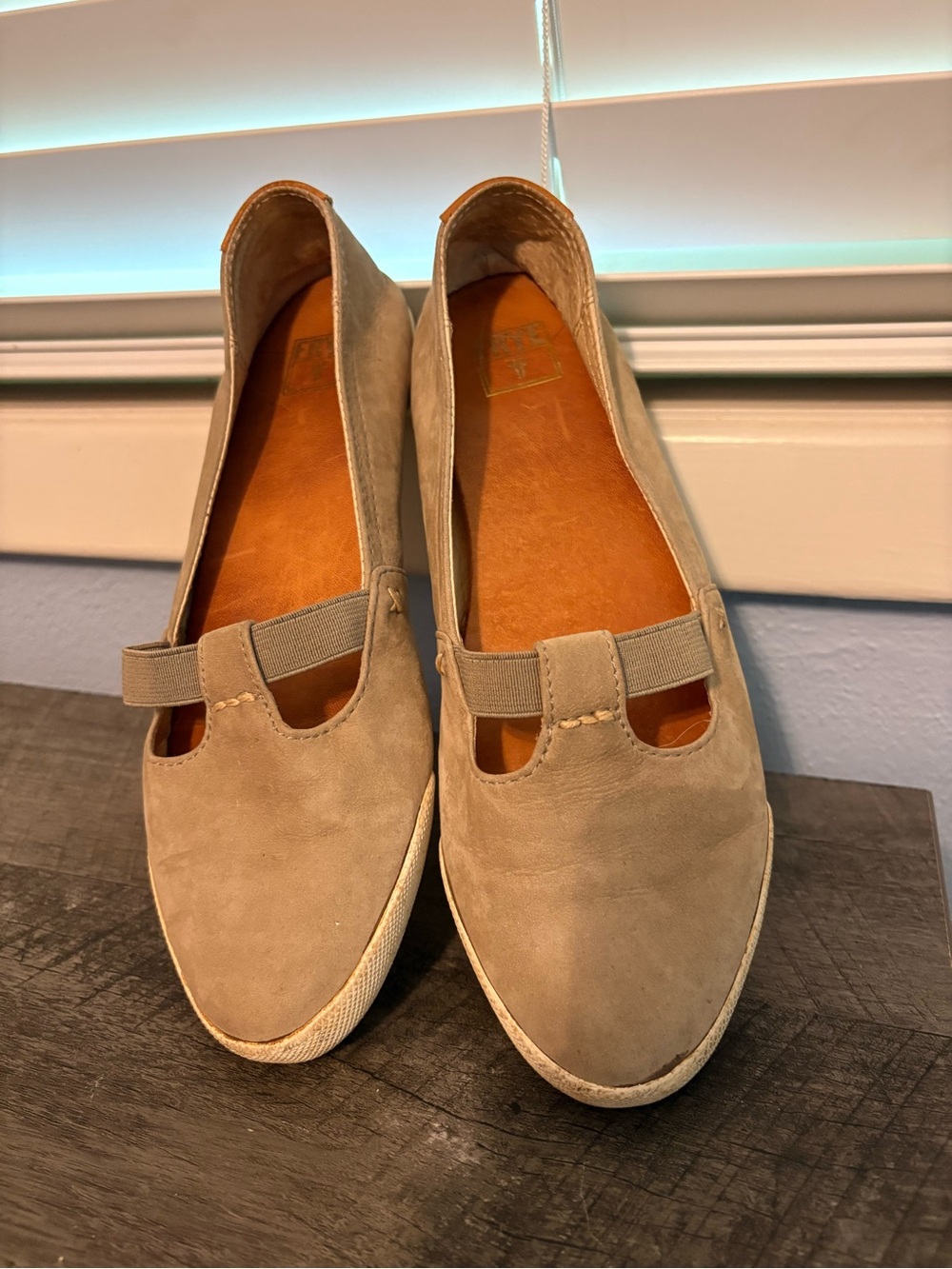 Frye Mindy Mary Jane Women's Suede Sneakers Camel Brown 6.5  Comfort Casual Shoe
